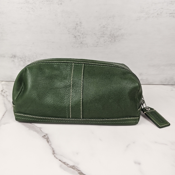 Coach Green Toiletry Travel Pouch - Picture 4 of 9